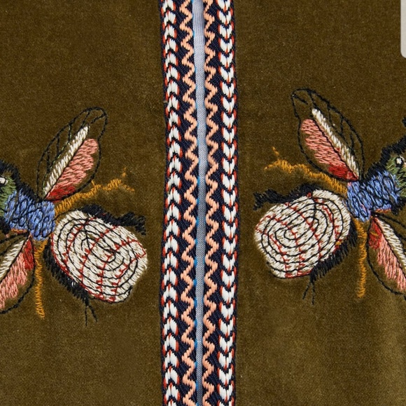 Zara Olive Embroidered Jacket - Picture 3 of 4